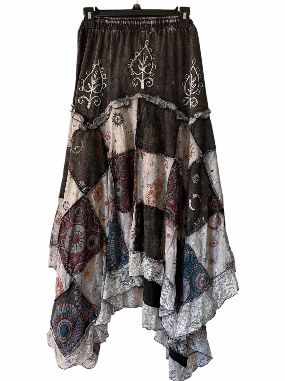 Pol acid wash patchwork maxi skirt - Picture 2 of 7